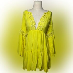 O'Neill Saltwater Solids bell sleeve beach dress